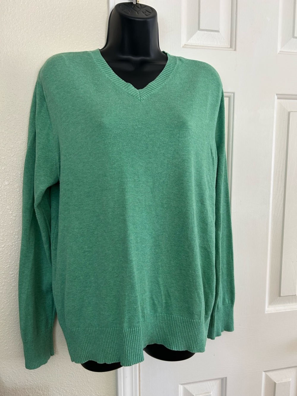 Banana Republic Women's V-Neck Sweater in Mint Green
